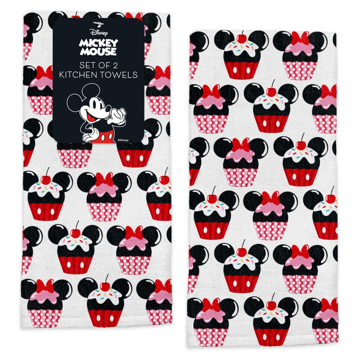 Disney Kitchen Towels - 100% Cotton, 2 Pack