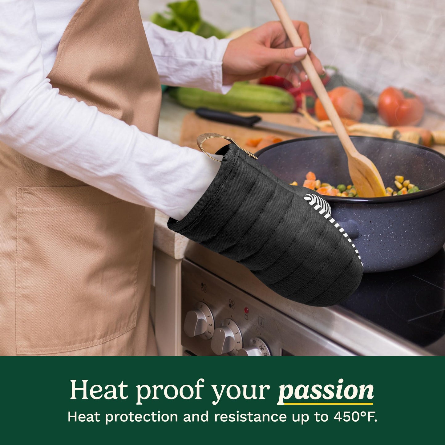 Cuisinart Horizon Mini Oven Mitts - Silicone Grip, 2 Pack