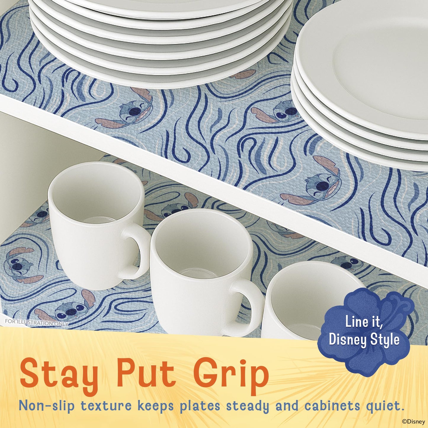 Disney Shelf & Drawer Liner - Non-Slip, No Adhesive