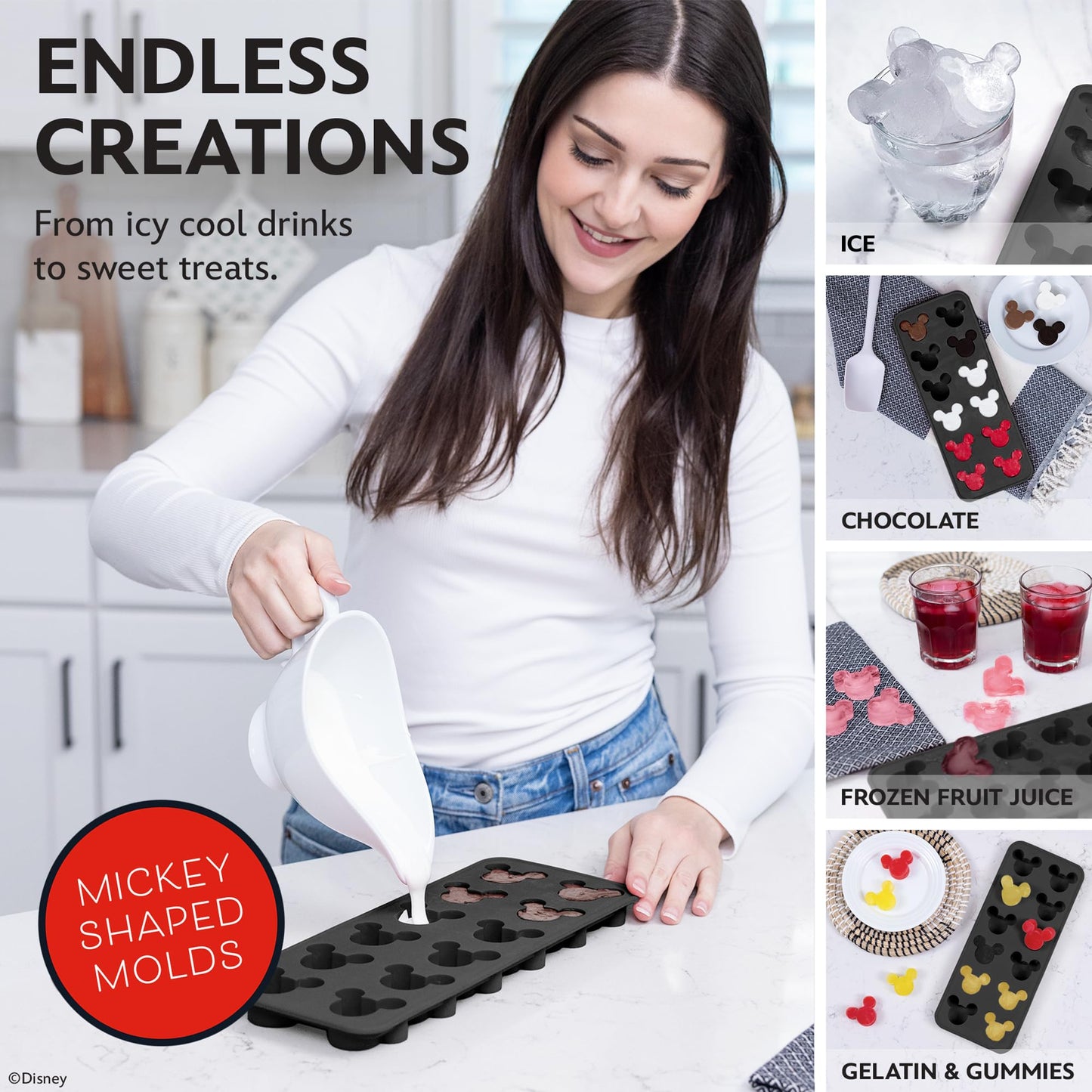 Disney  Ice Cube Trays - Flexible Silicone, 2 Pack