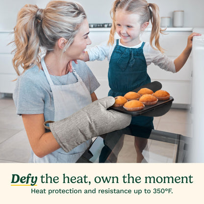 Cuisinart Chambray Oven Mitts - Neoprene Grip, 2 Pack