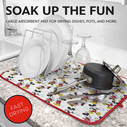 Disney Dish Drying Mats - Absorbent Counter Mat, 2 Pack