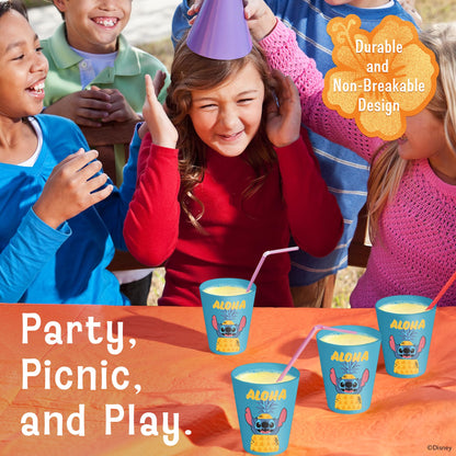 Disney Plastic Cups – 4 Pack 16 oz BPA-Free Stackable Tumblers