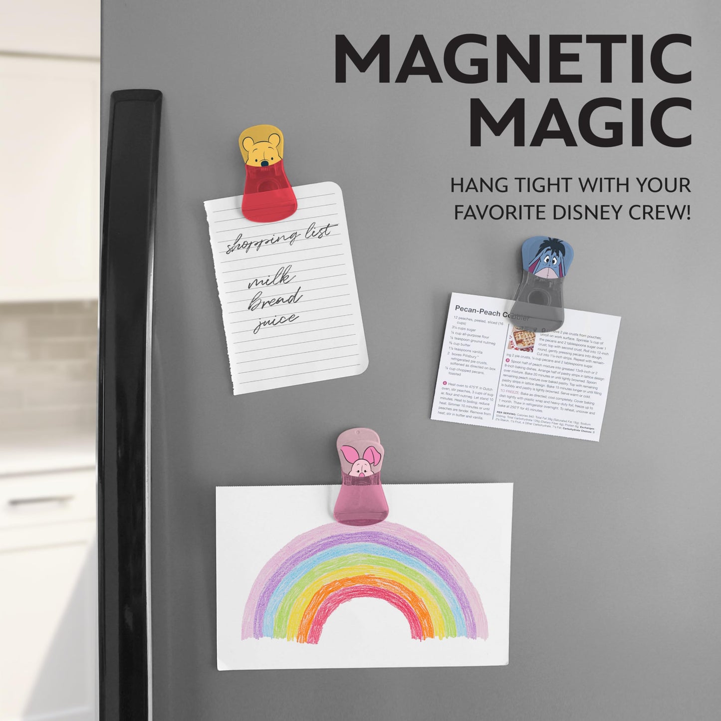 Disney Magnetic Bag Clips – 6 Pack for Pantry & Fridge