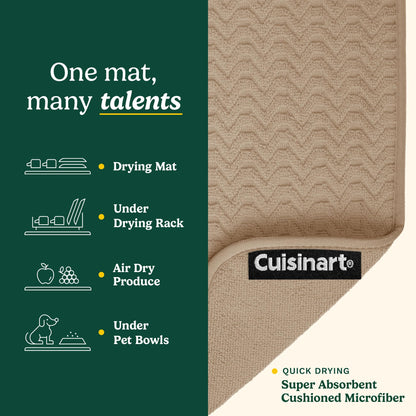 Cuisinart XL Dish Drying Mats - Ultra Absorbent, 2 Pack