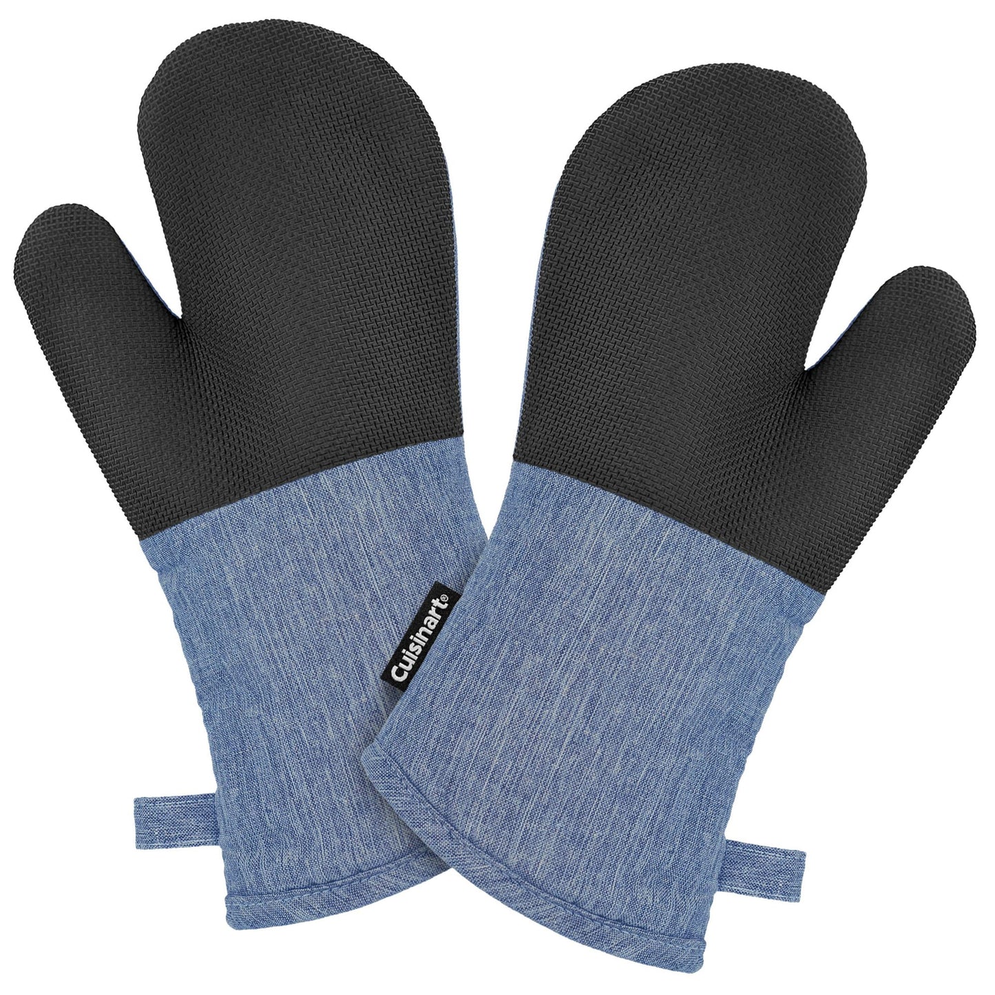 Cuisinart Chambray Oven Mitts - Neoprene Grip, 2 Pack