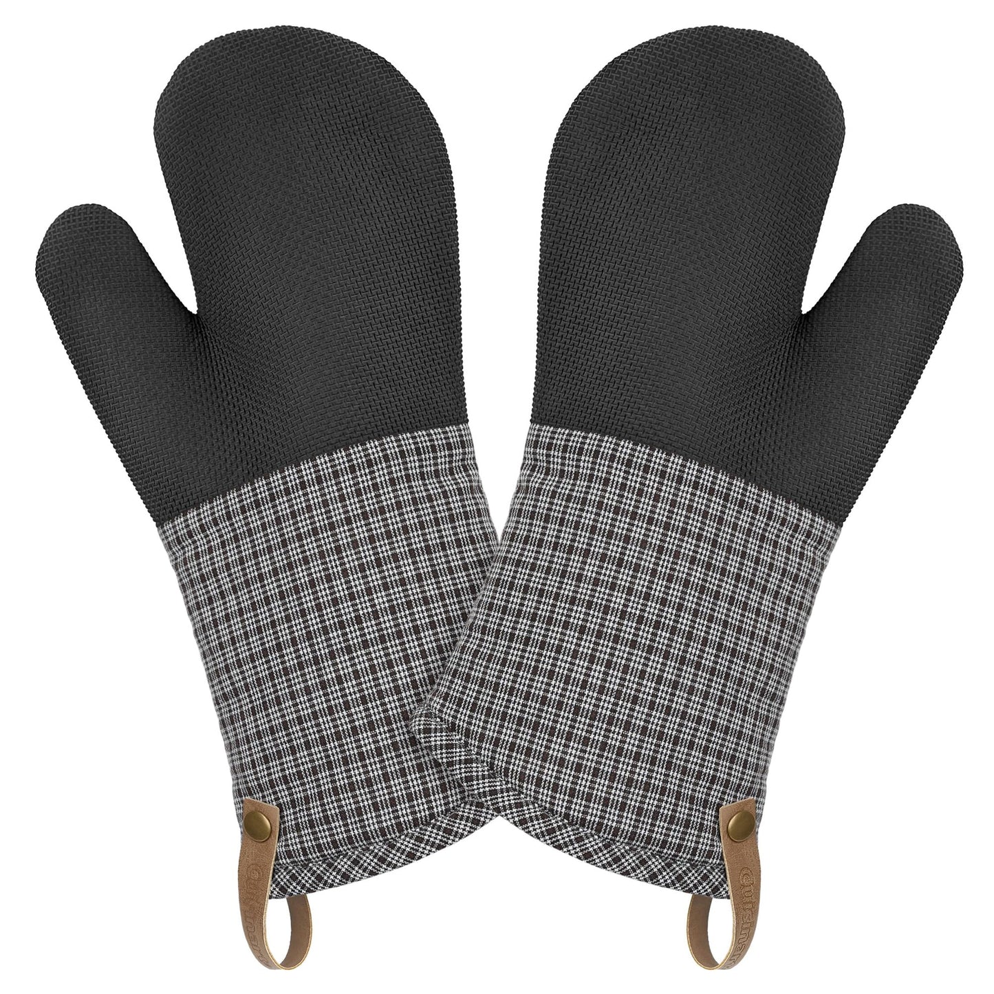 Cuisinart Chambray Oven Mitts - Neoprene Grip, 2 Pack