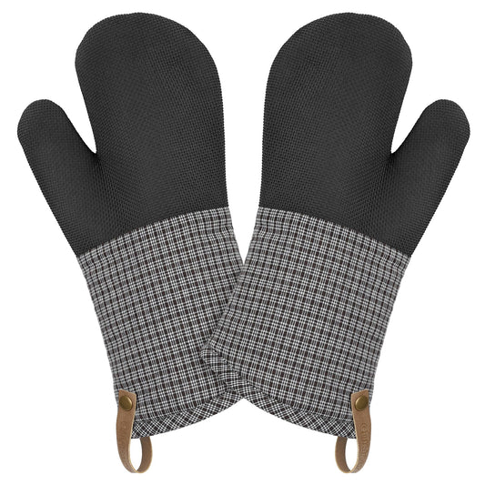 Cuisinart Chambray Oven Mitts - Neoprene Grip, 2 Pack
