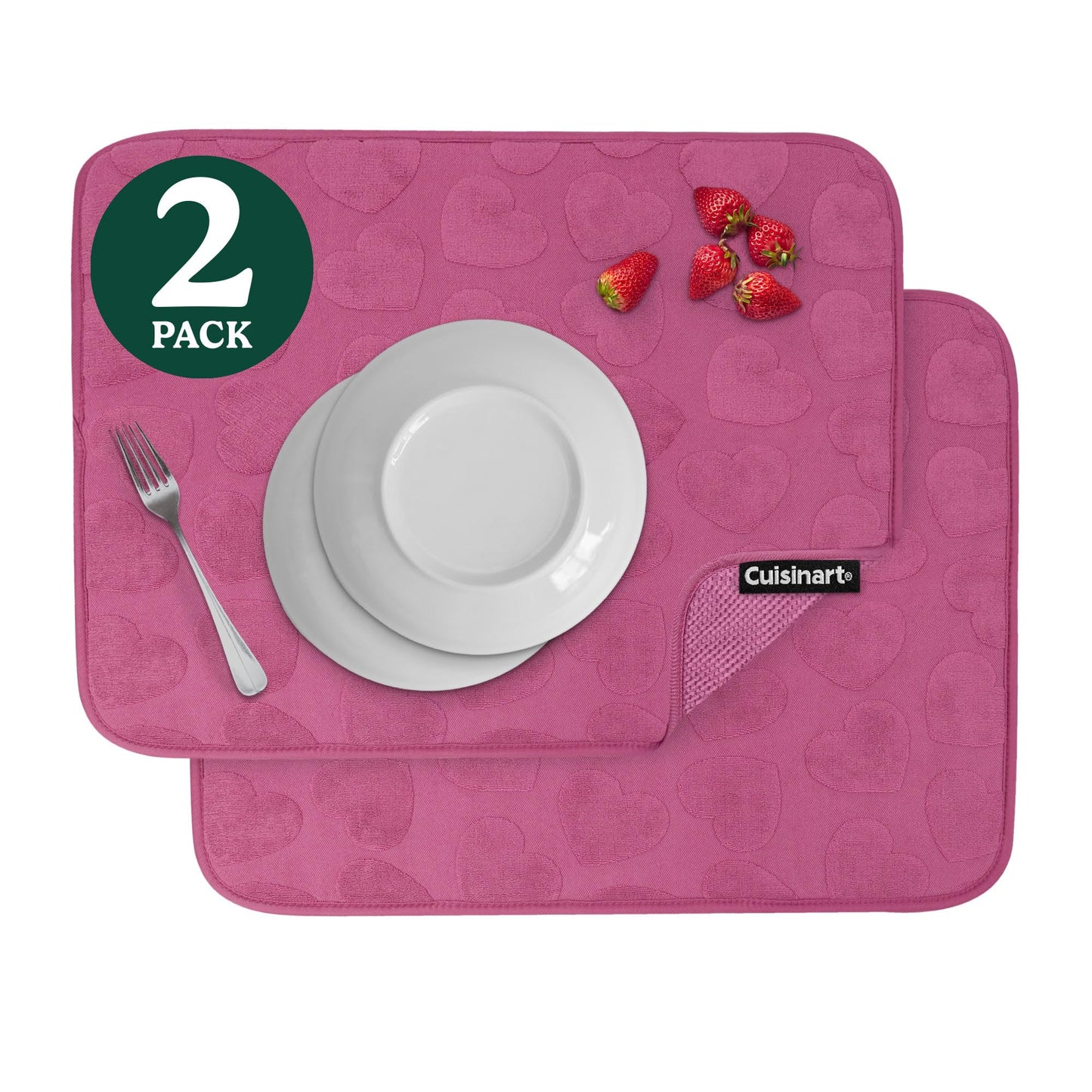 Cuisinart XL Dish Drying Mats - Ultra Absorbent, 2 Pack