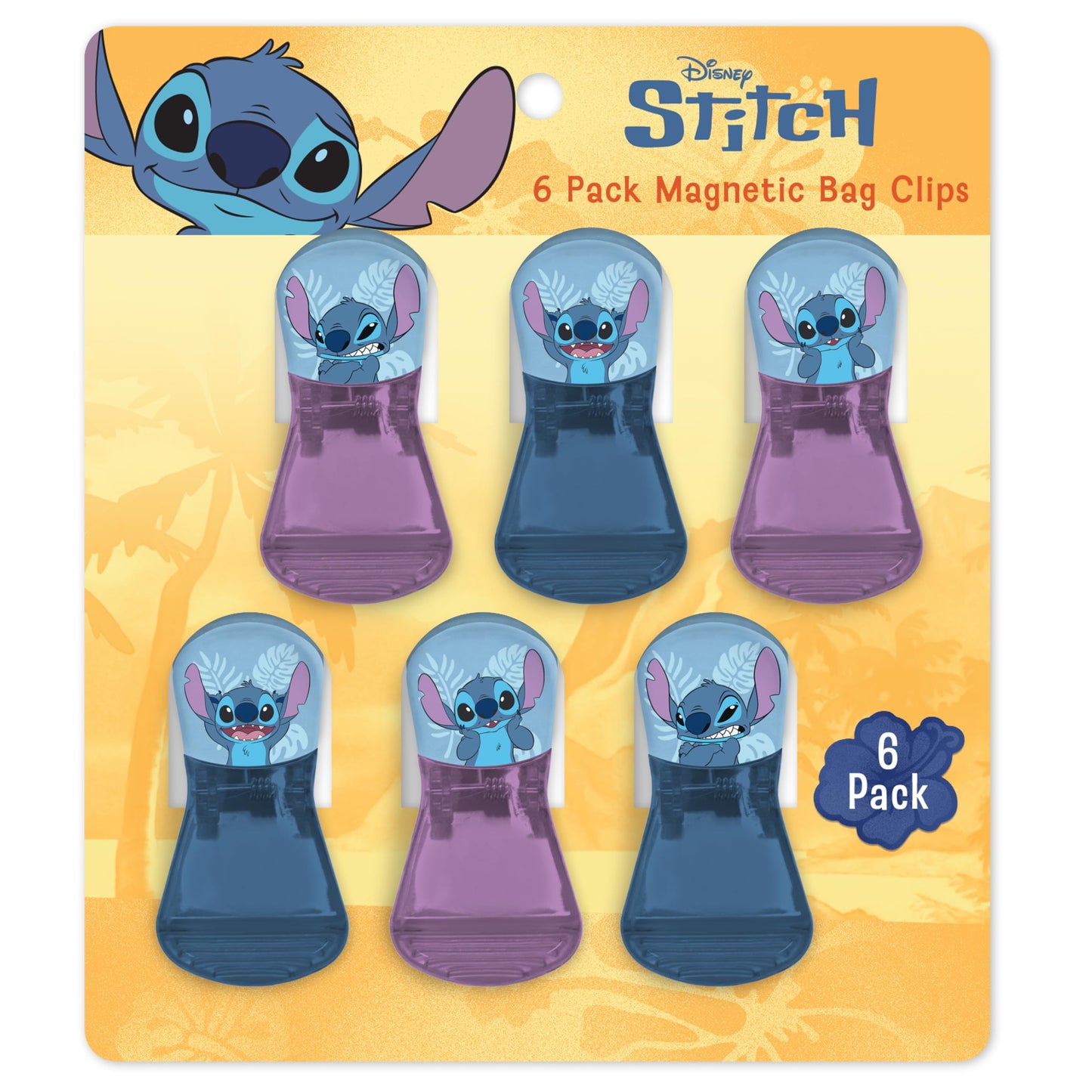 Disney Magnetic Bag Clips – 6 Pack for Pantry & Fridge