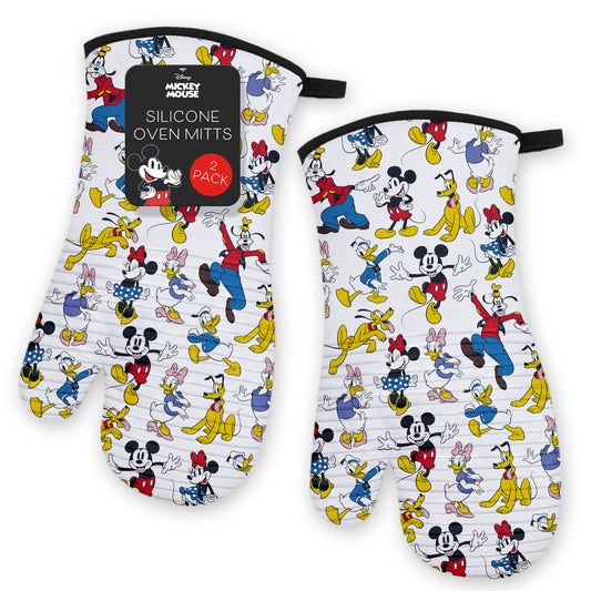 Disney Oven Mitts – Heat Resistant Silicone Grip, 2 Pack