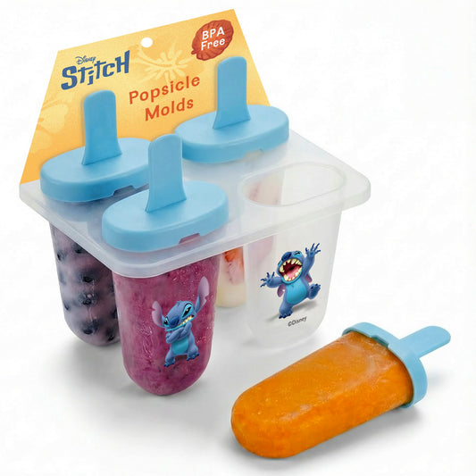 Disney Stitch Popsicle Molds - Reusable Ice Pop Mold Set