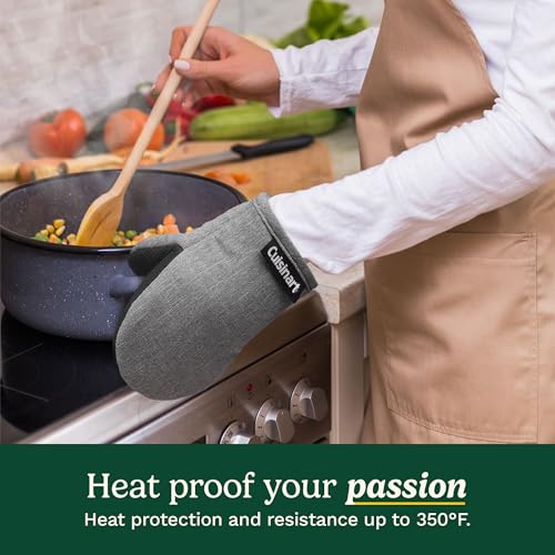 Cuisinart Chambray Mini Oven Mitts - Neoprene Grip, 2 Pack