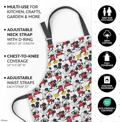Disney Apron & Mini Oven Mitts Set - 3 Piece Kitchen Bundle