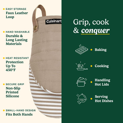 Cuisinart Horizon Mini Oven Mitts - Silicone Grip, 2 Pack