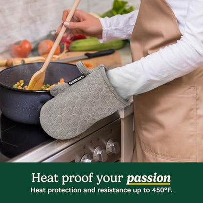 Cuisinart ShieldPro Mini Oven Mitts - Silicone Grip, 2 Pack