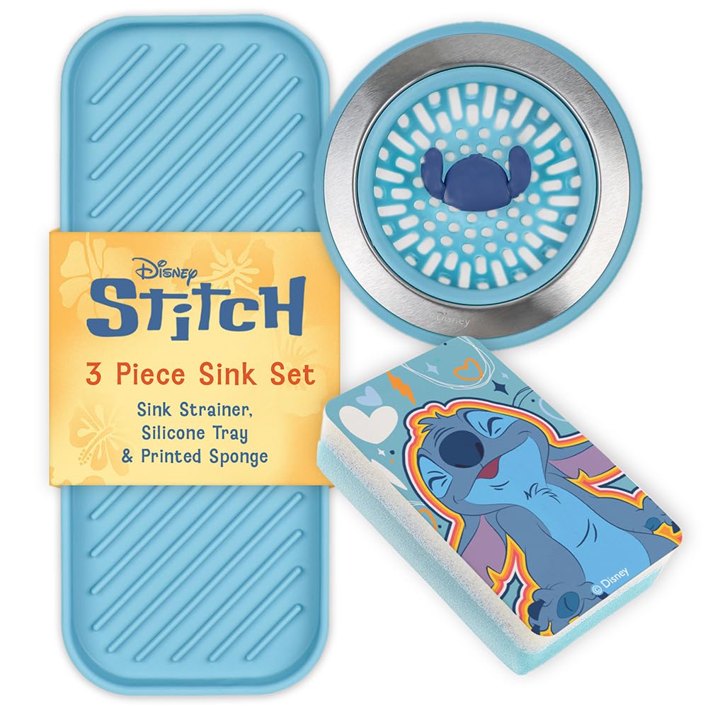 Disney Sink Accessories Set - Strainer, Sponge & Sink Tray