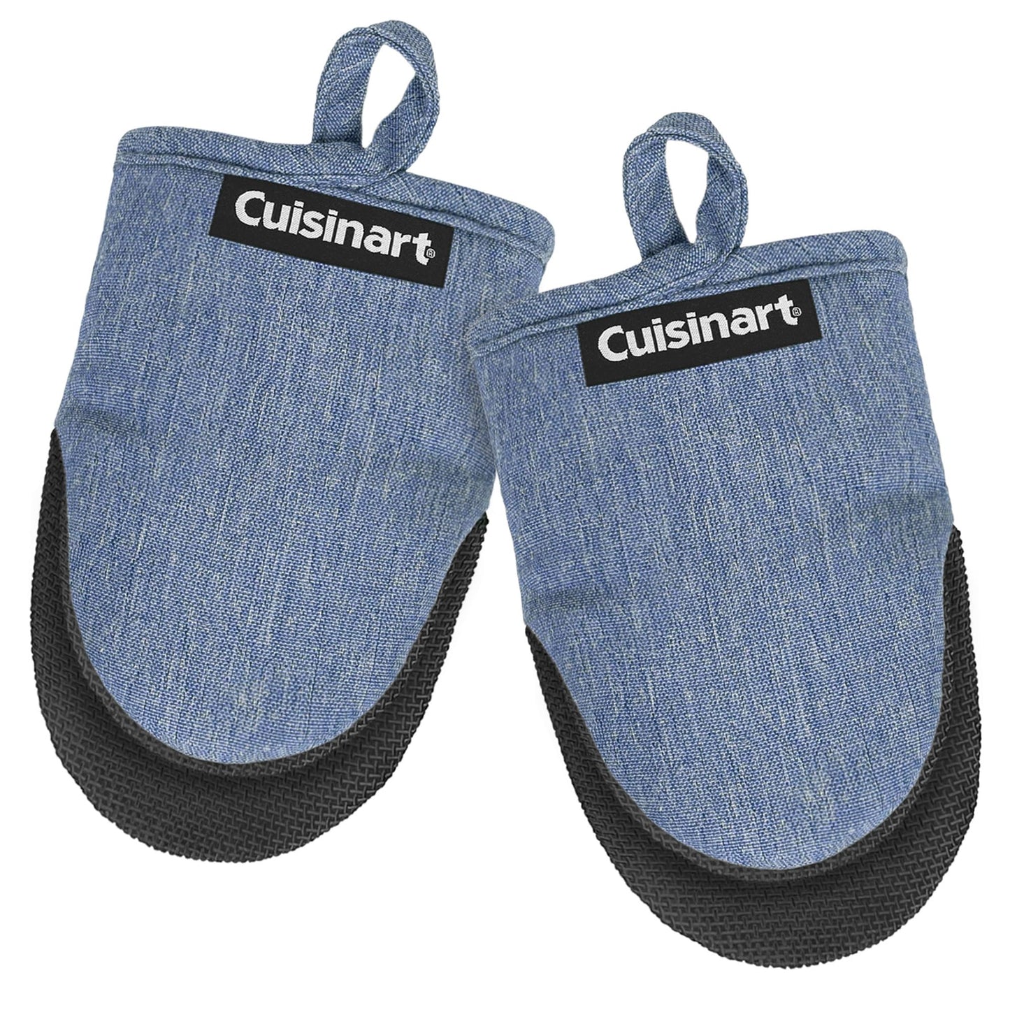 Cuisinart Chambray Mini Oven Mitts - Neoprene Grip, 2 Pack