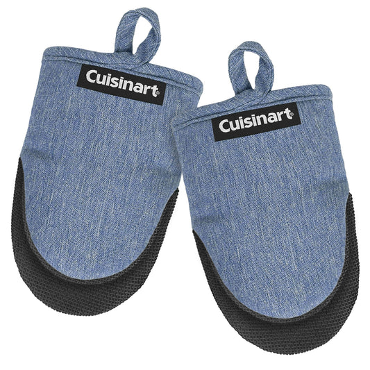 Cuisinart Chambray Mini Oven Mitts - Neoprene Grip, 2 Pack