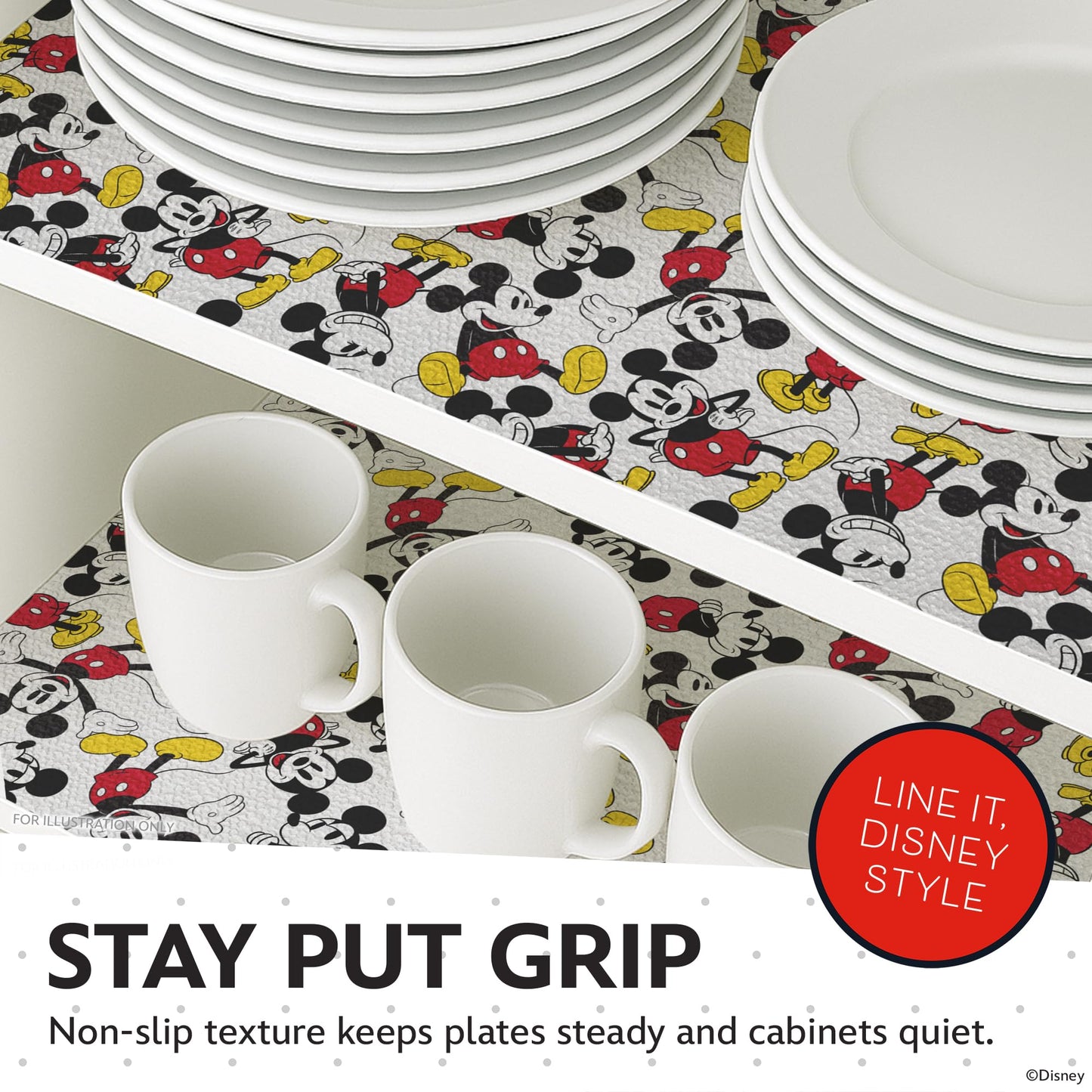 Disney Shelf & Drawer Liner - Non-Slip, No Adhesive