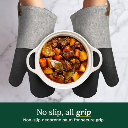 Cuisinart Chambray Oven Mitts - Neoprene Grip, 2 Pack