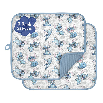 Disney Dish Drying Mats - Absorbent Counter Mat, 2 Pack