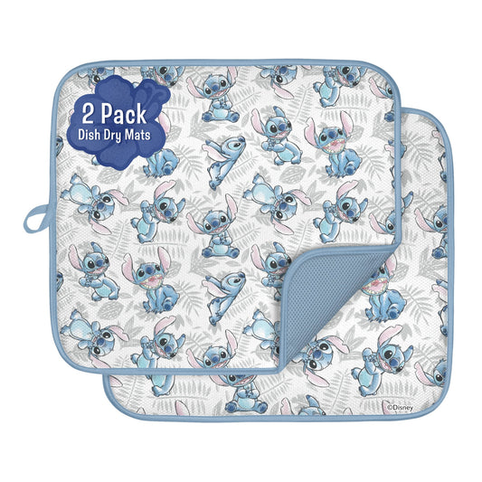 Disney Dish Drying Mats - Absorbent Counter Mat, 2 Pack