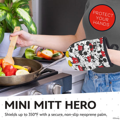 Disney Apron & Mini Oven Mitts Set - 3 Piece Kitchen Bundle