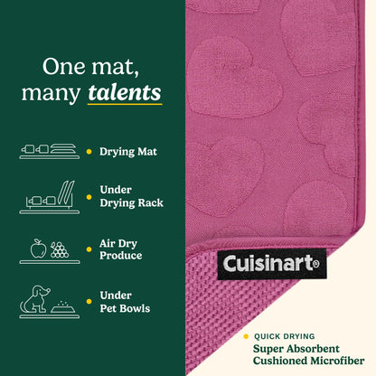 Cuisinart XL Dish Drying Mats - Ultra Absorbent, 2 Pack