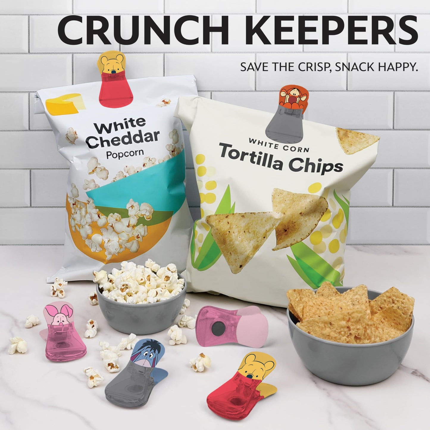 Disney Magnetic Bag Clips – 6 Pack for Pantry & Fridge