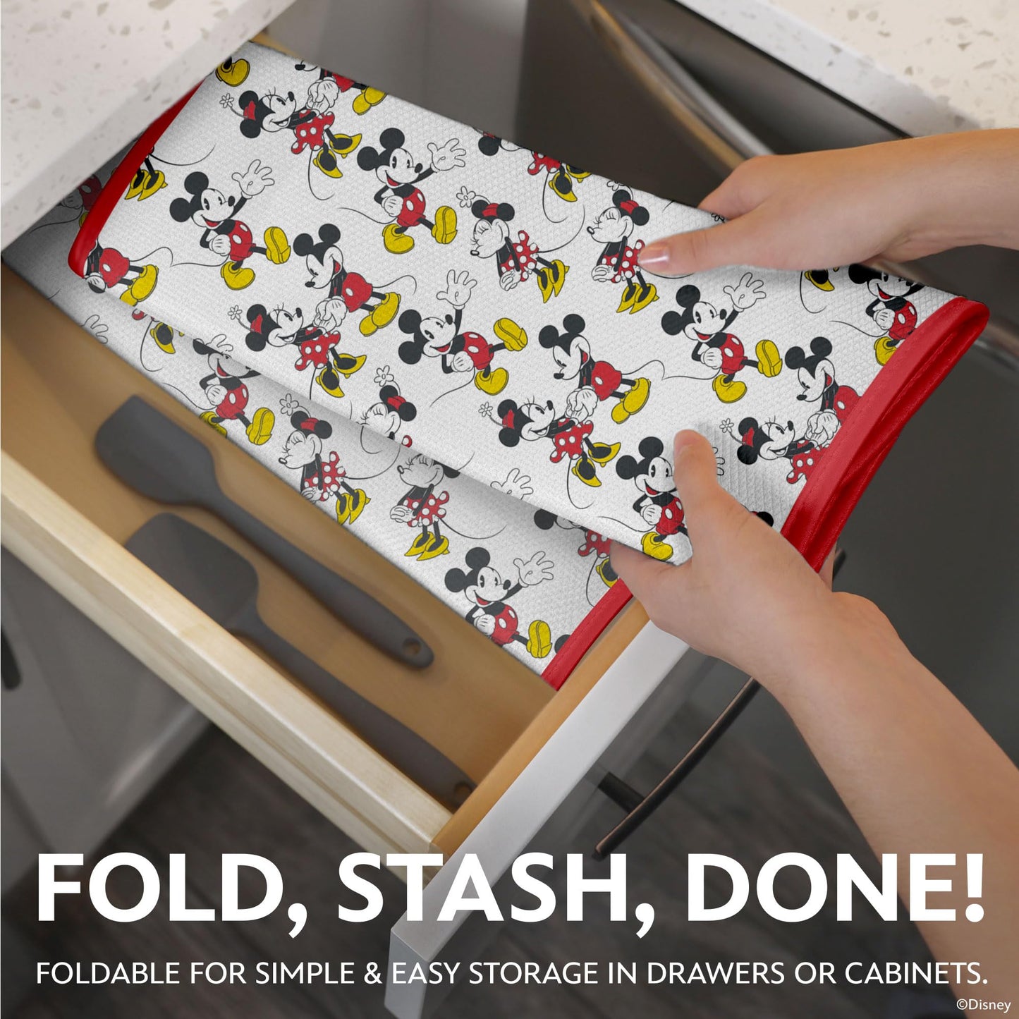 Disney Dish Drying Mats - Absorbent Counter Mat, 2 Pack
