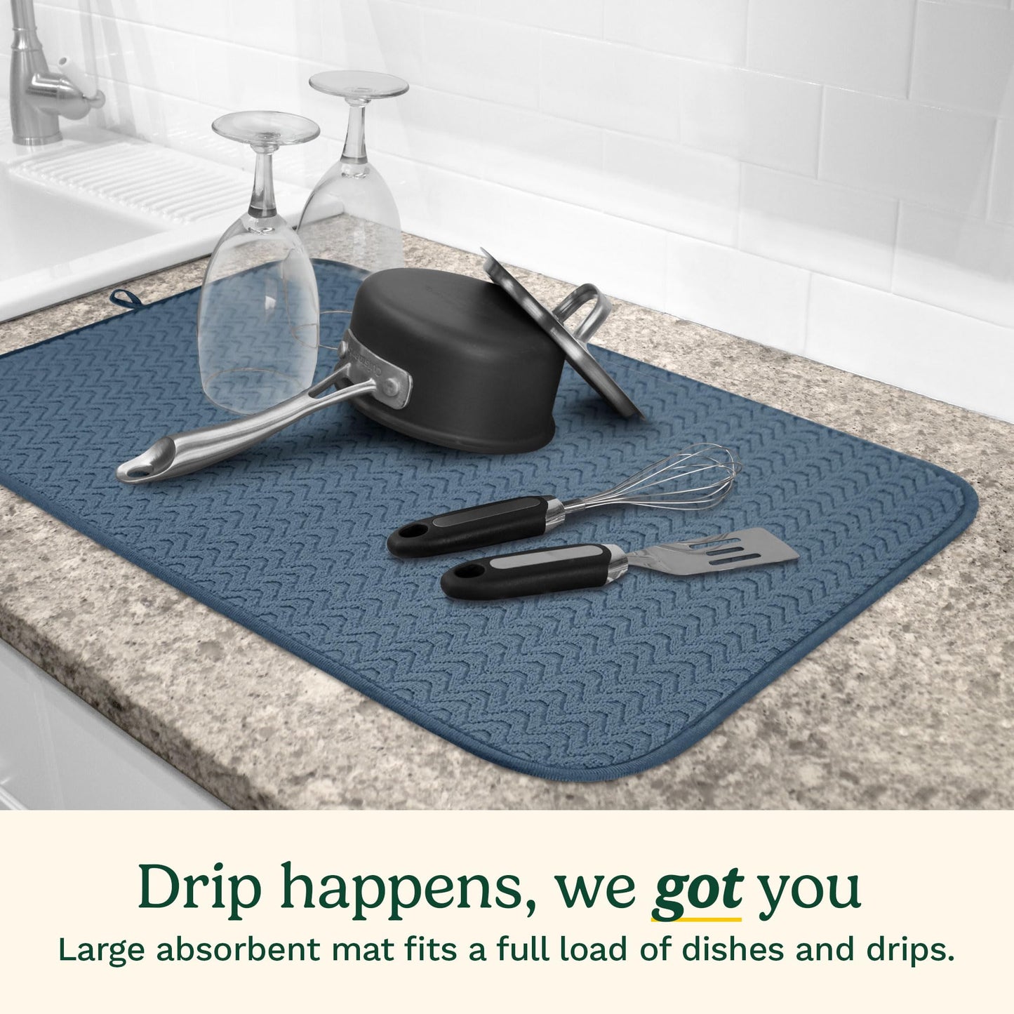 Cuisinart XL Dish Drying Mats - Ultra Absorbent, 2 Pack