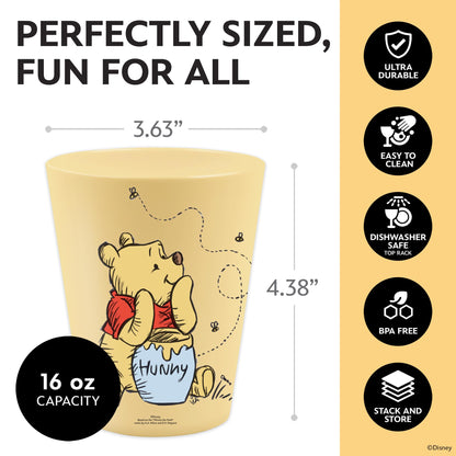 Disney Plastic Cups – 4 Pack 16 oz BPA-Free Stackable Tumblers