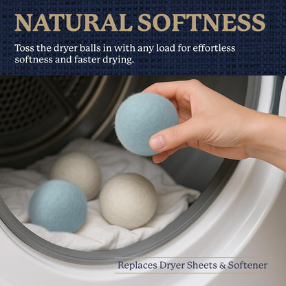 Farberware Wool Dryer Balls - 100% Wool, 4 Pack