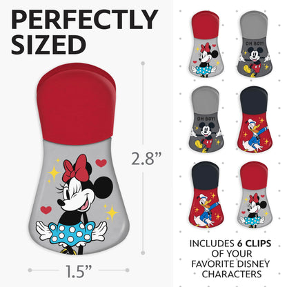 Disney Magnetic Bag Clips – 6 Pack for Pantry & Fridge