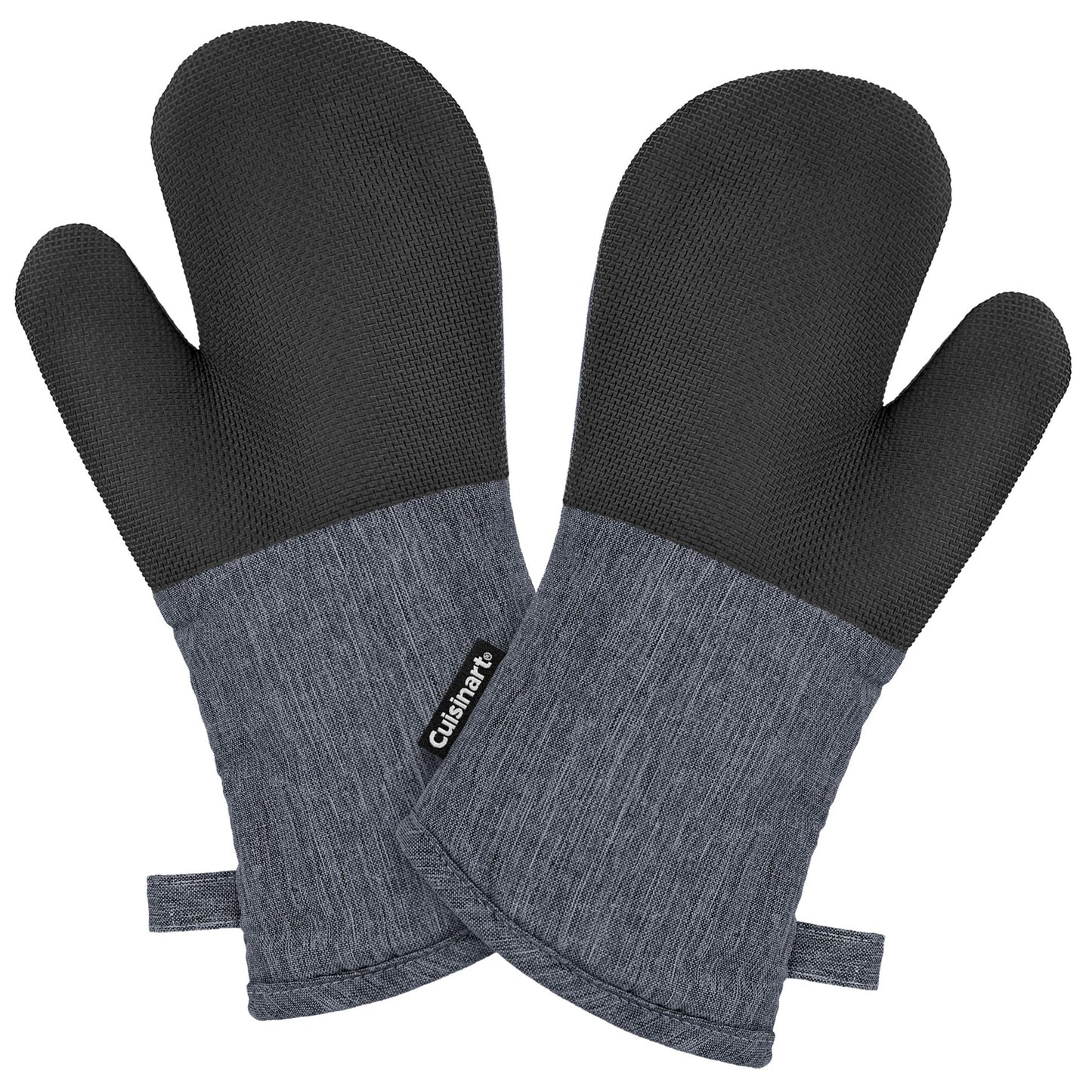 Cuisinart Chambray Oven Mitts - Neoprene Grip, 2 Pack