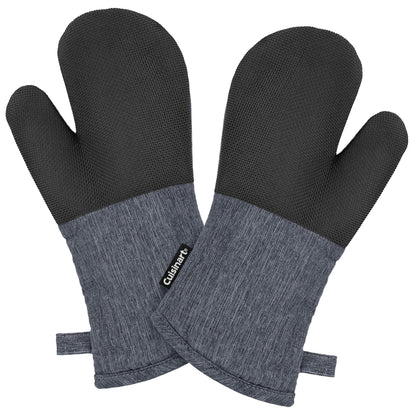 Cuisinart Chambray Oven Mitts - Neoprene Grip, 2 Pack