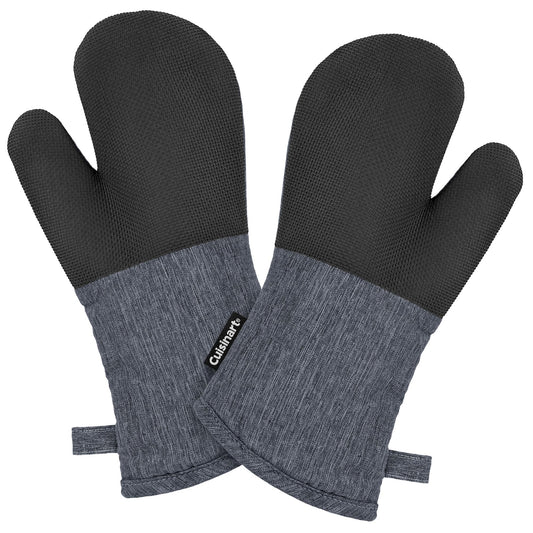 Cuisinart Chambray Oven Mitts - Neoprene Grip, 2 Pack