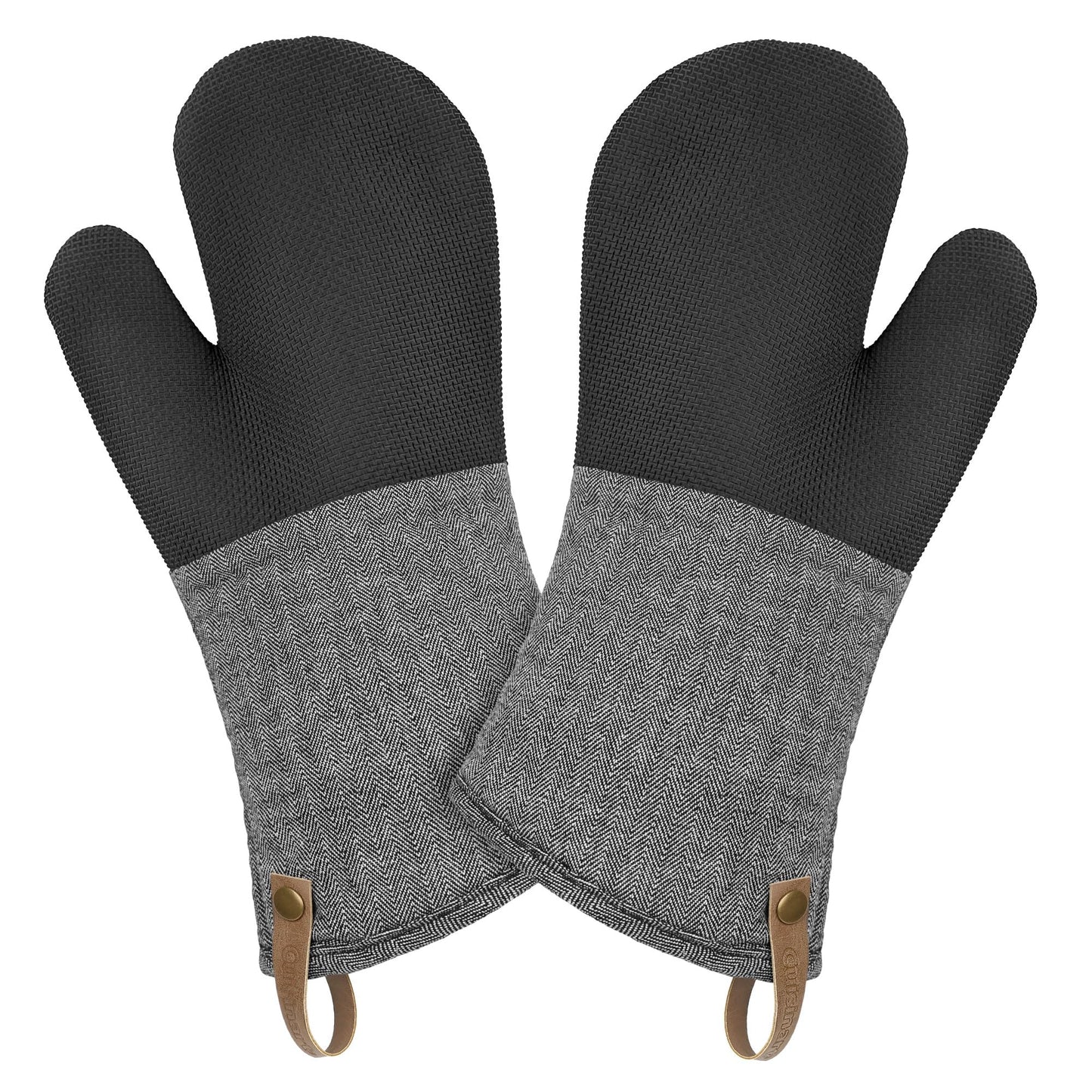 Cuisinart Chambray Oven Mitts - Neoprene Grip, 2 Pack