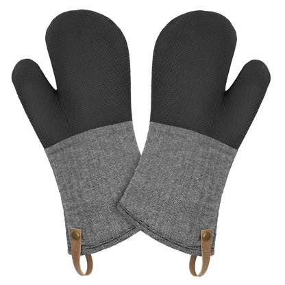 Cuisinart Chambray Oven Mitts - Neoprene Grip, 2 Pack