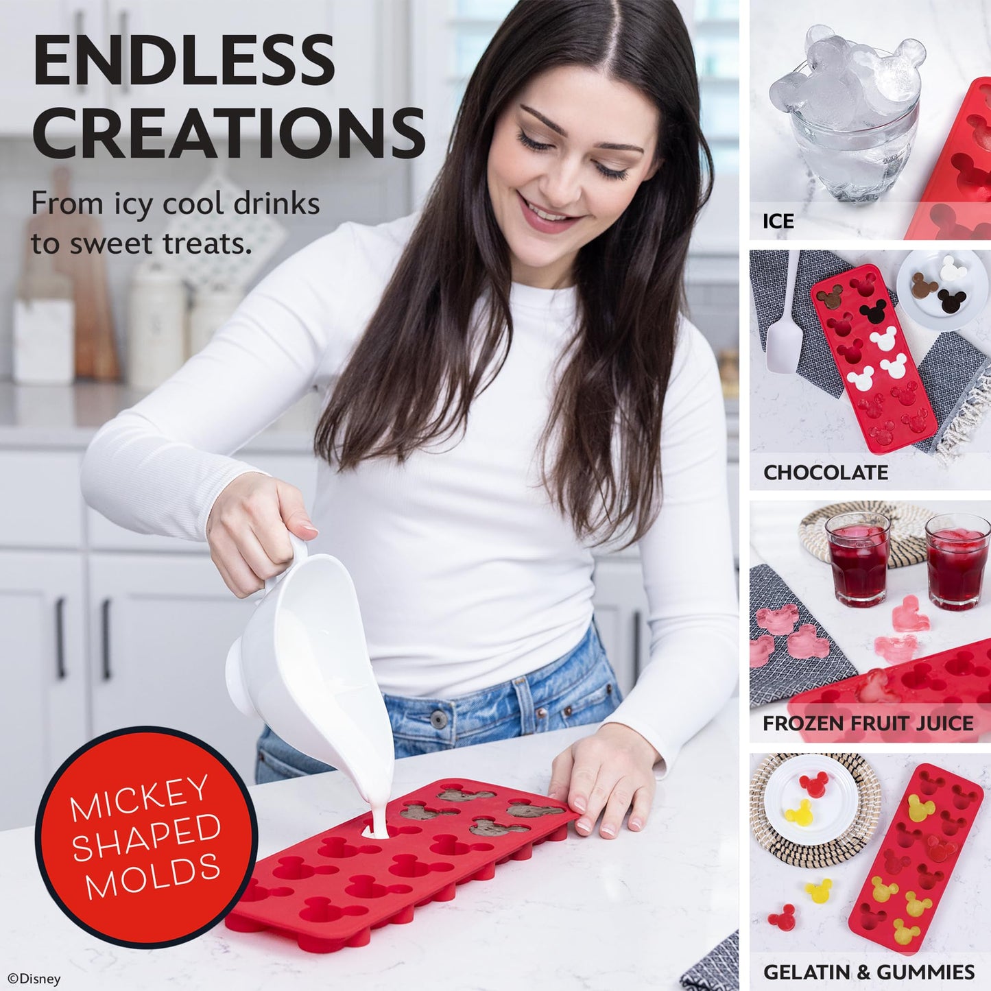 Disney  Ice Cube Trays - Flexible Silicone, 2 Pack