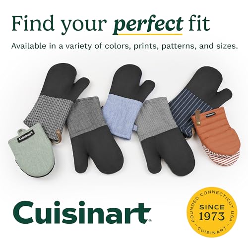 Cuisinart Chambray Oven Mitts - Neoprene Grip, 2 Pack
