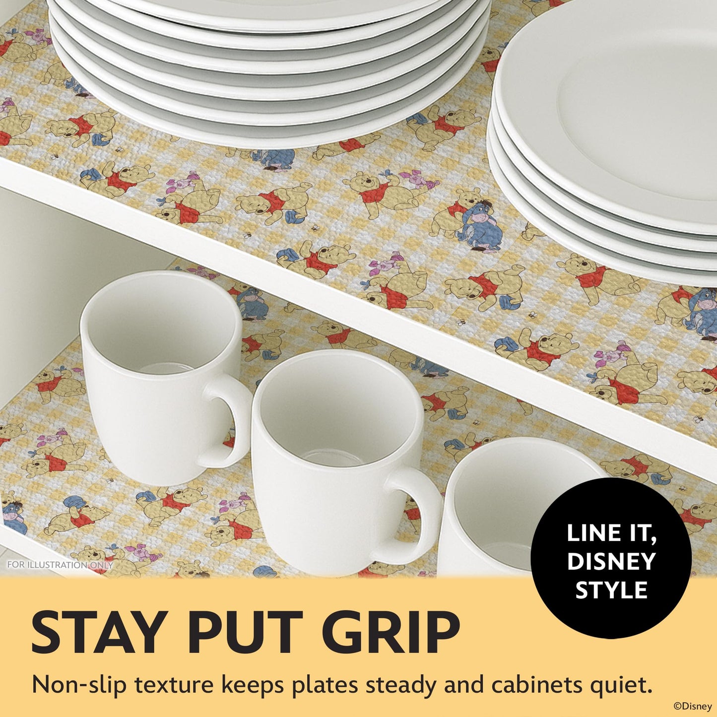 Disney Shelf & Drawer Liner - Non-Slip, No Adhesive