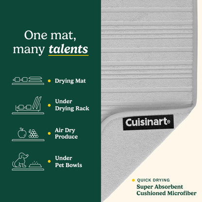 Cuisinart XL Dish Drying Mats - Ultra Absorbent, 2 Pack