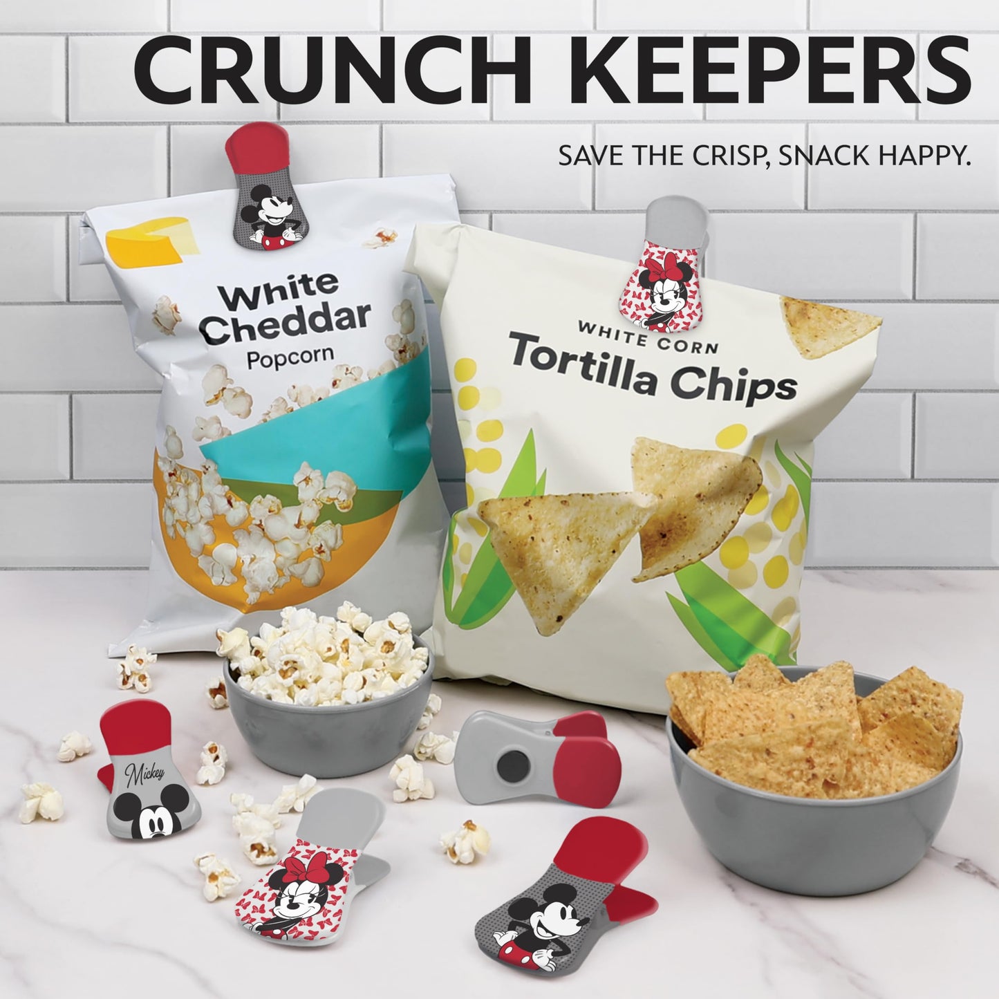 Disney Magnetic Bag Clips – 6 Pack for Pantry & Fridge