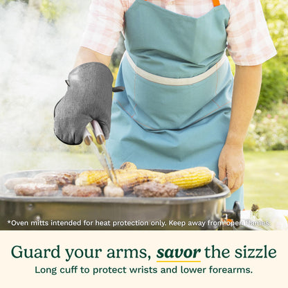 Cuisinart Chambray Oven Mitts - Neoprene Grip, 2 Pack