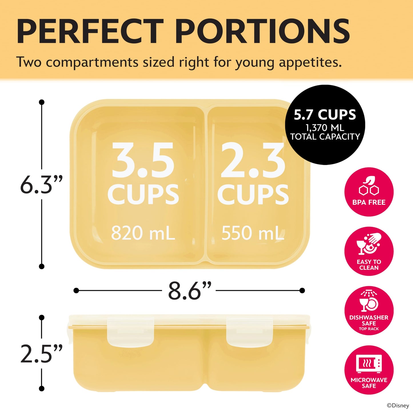 Disney Bento Box - Reusable Lunch Container