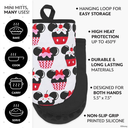 Disney Mini Oven Mitts - Silicone Grip, 2 Pack