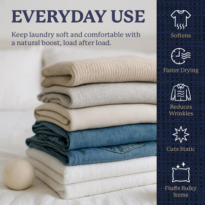 Farberware Wool Dryer Balls - 100% Wool, 4 Pack