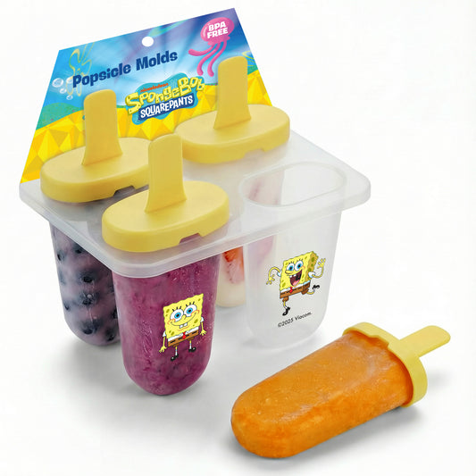 Nickelodeon SpongeBob Popsicle Molds - Reusable Ice Pop Mold Set